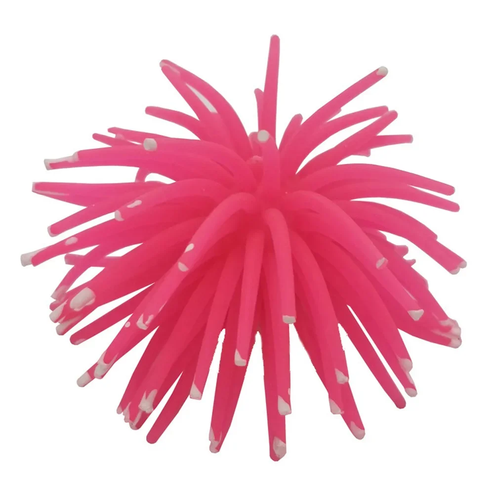 1 قطعة قنفذ البحر حوض السمك المشهد الملونة مقلد سيليكون النباتات المائية زخرفة DIY بها بنفسك المنزل خزان الأسماك لوازم الديكور #6