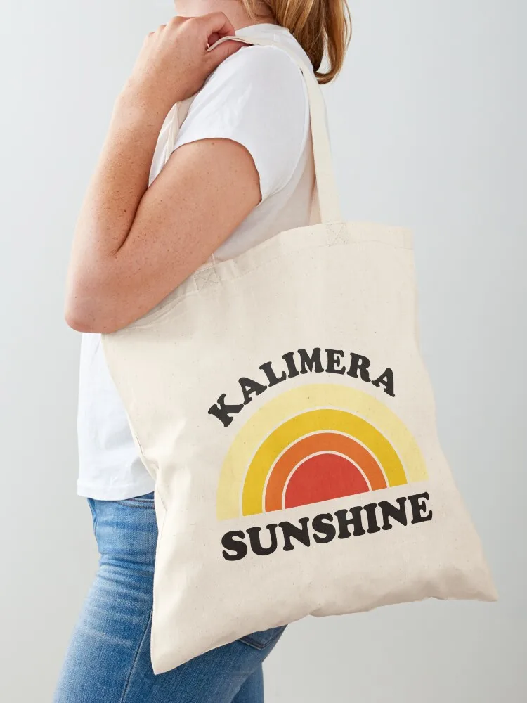 

Kalimera Sunshine, Greek funny saying Tote Bag cute pouch bag shoping bag shopper women custom bags