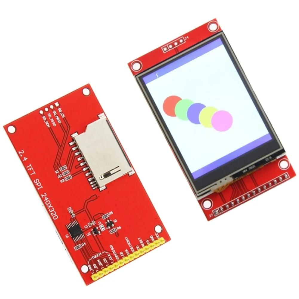 2.4 Inch TFT LCD Module with For SPI Interface 240x320 Resolution Touch Layer and For SD Card Holder for Firmware Testing