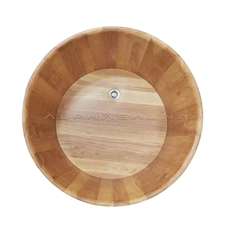 Wooden Cold Plug Ice Bath Cooler Round Japanese Soaking Bath Children's Pool Baby Bath Set