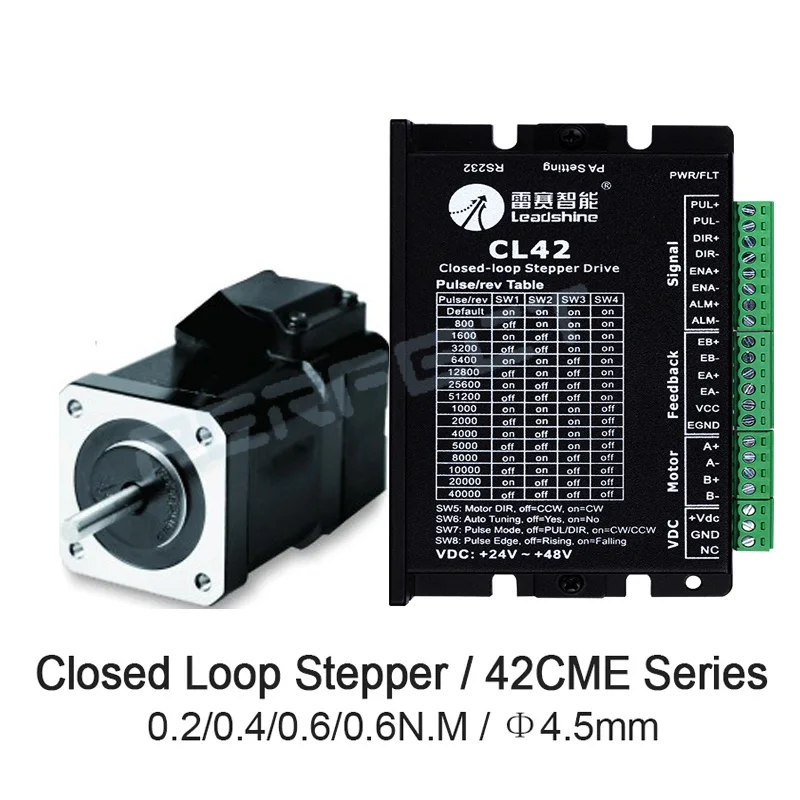 NEMA17 Closed-Loop Stepper Motor 42CME02 04 06 08 Series With Driver CL42 DC Input Voltage 24 - 48VDC Wholesale