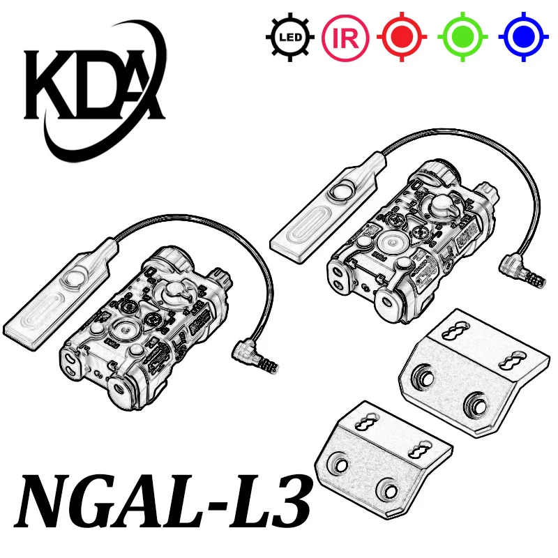 Metal NGAL NGAL-L3 DBAL LA5C PEQ-15 OGL X400V Offset Mount Base M300 M600 Flashlight