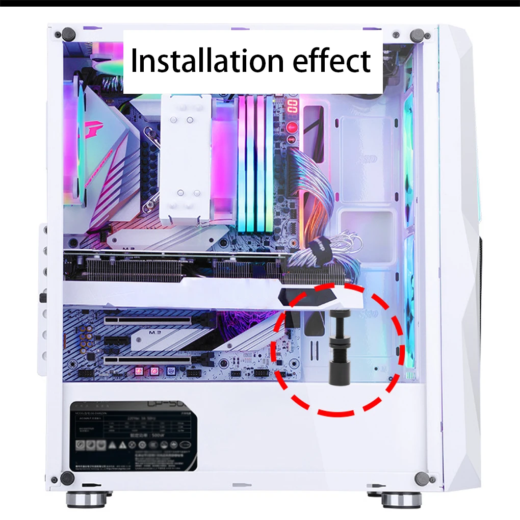 Aluminium Computer Graphics Card Holder Electroplated GPU Support Stand