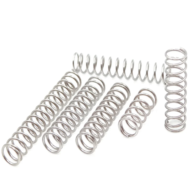 304 aço inoxidável Return Compression Spring, pequena Rust Resistant Return Spring, 1.2-1.4mm, 15Pcs