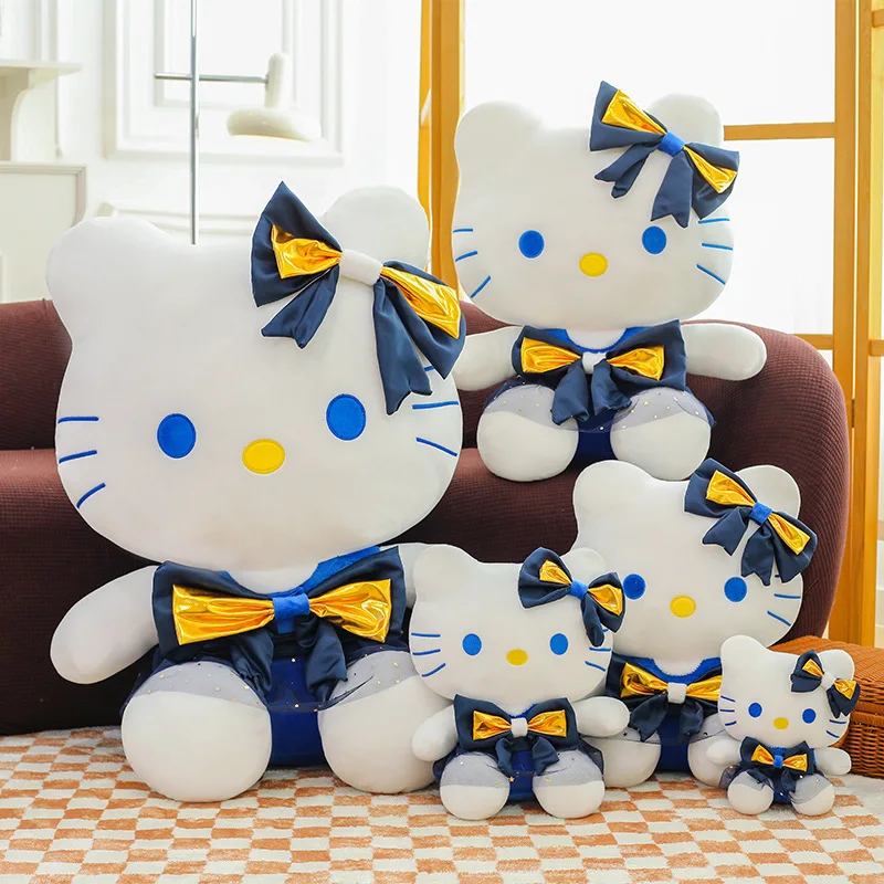 

Новая плюшевая игрушка Sanrio Kawaii Hello KT Cat, большая мягкая кукла, милое наполненное животное для детей, подарок на день рождения, мягкая игрушка на тему галактики