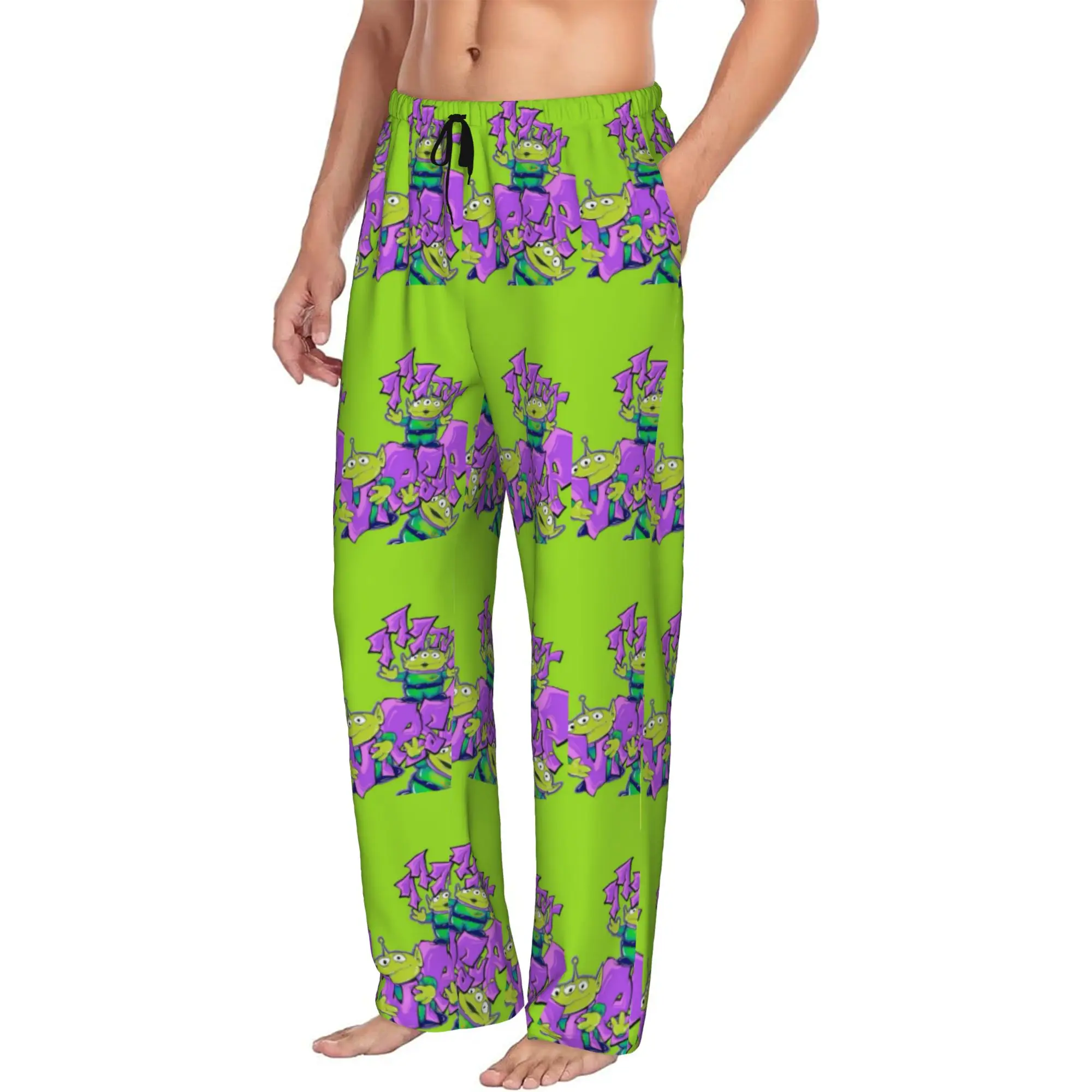 Custom T-Toy Cartoon S-Story Pajama Pants Sleepwear Men Elastic Waistband  Sleep Lounge Bottoms with Pockets