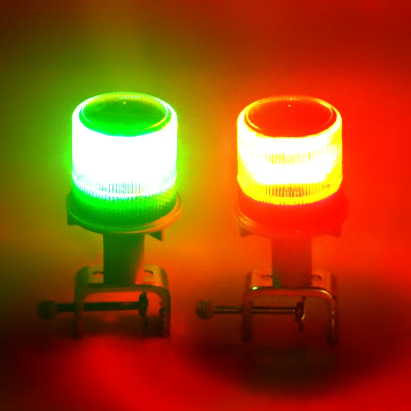 1PCS Marine LED Solar Powered Beacon Navigation Signal Positioning Light, Always Bright /Flashing Multifunction Obstacle Light