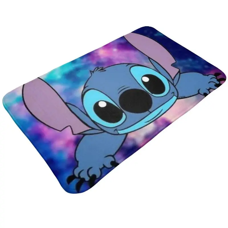 Custom Lilo Stitch Cartoon Anime Manga Front Door Mat Anti-Slip Indoor Absorbent Doormat Floor Bathroom Entrance Rug Carpet