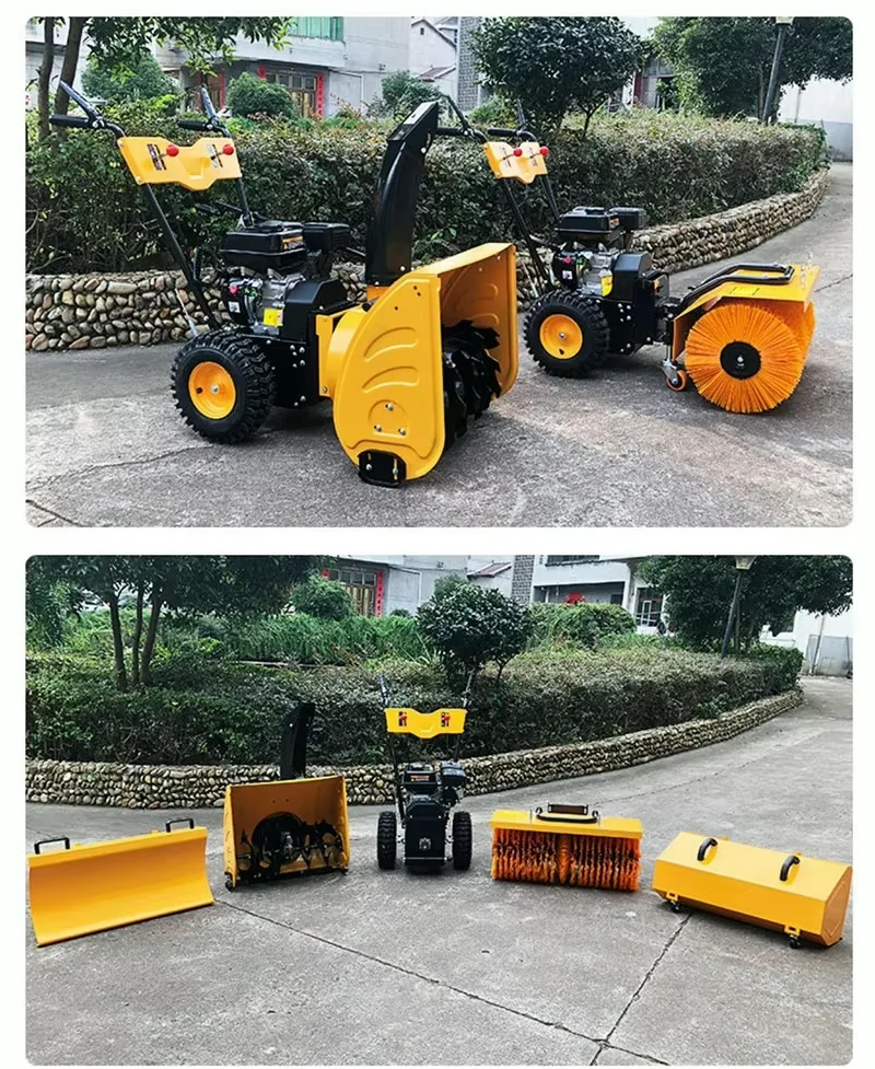 مزرعة حديقة جزازة العشب قاطع العشب المنجل جزازة 7 في 1 وظيفة المشي خلف عجلتين جرار زراعة/منفاخ الثلج/المنفخ #5