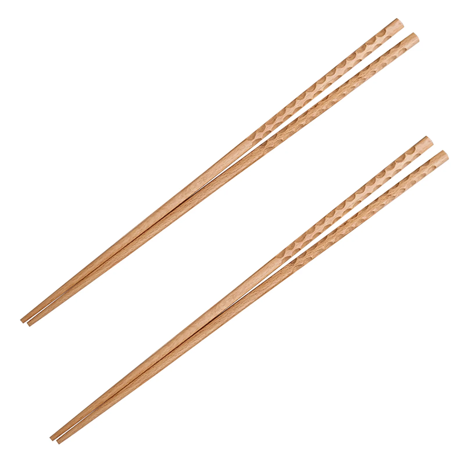 

2pcs Extended Chopsticks Long Wood Cooking Hot Pot Serving Utensils Material Comfortable Grip Avoid Burns Oil Resistant