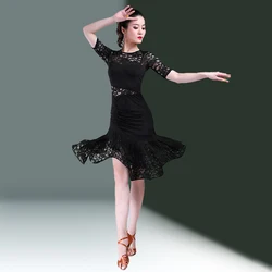 Lace Sexy Clothes Latin Dance Clothing Women Dance Training Dress Dance Wear Performance Dress Dress Samba Line Suit Costume Use