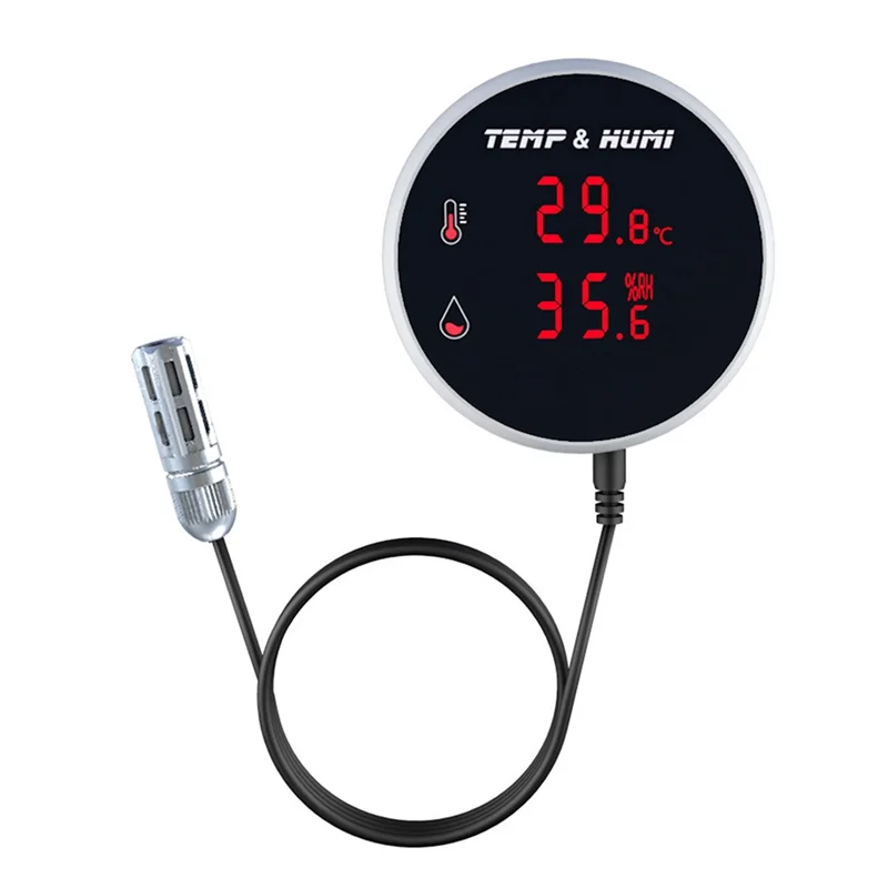 

AS95-Tuya Zigbee датчик температуры и влажности сигнализация со светодиодным экраном для ферментации рассады, разведения животных, вилка стандарта США