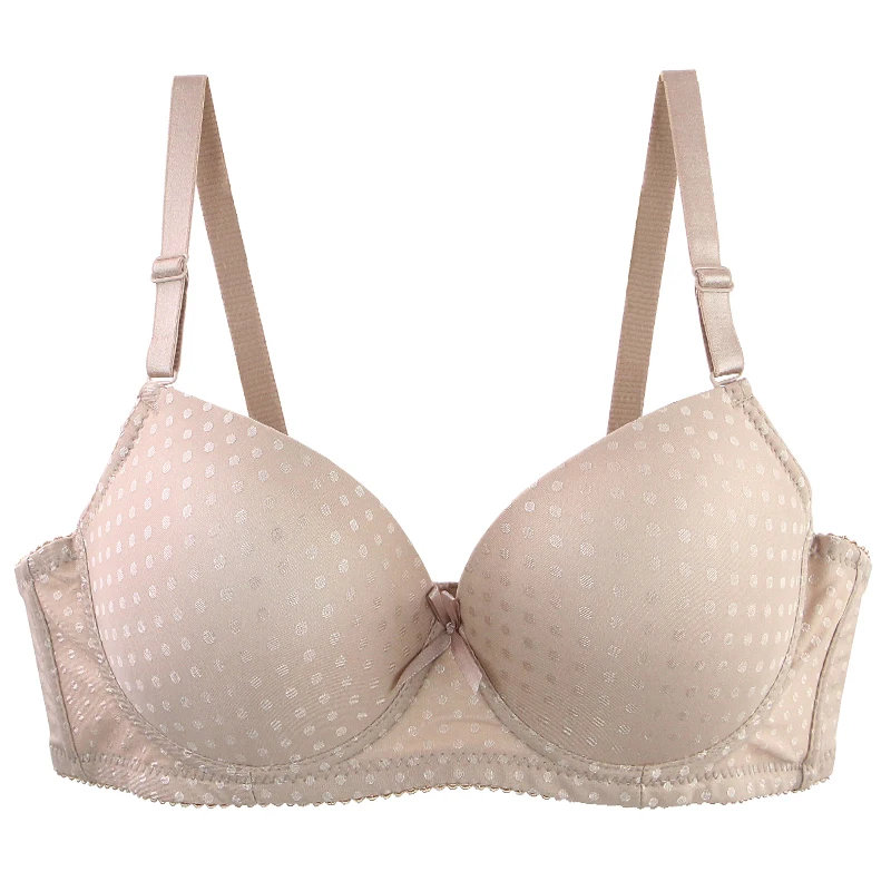 DaiNaFang Women Lace Shaping BCD Underwear Thin Mold Cup 3 Rows Hook Back Anti Armpit Fat Push Up Bra Lace Bow Lingerie