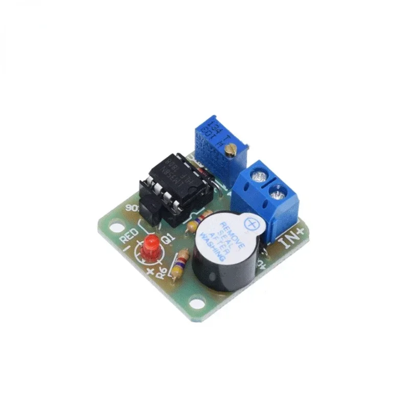 Accumulator Sound Light Alarm Board Buzzer 12V LM358 Prevent Over Discharge Controller Module Without Overvoltage Protection