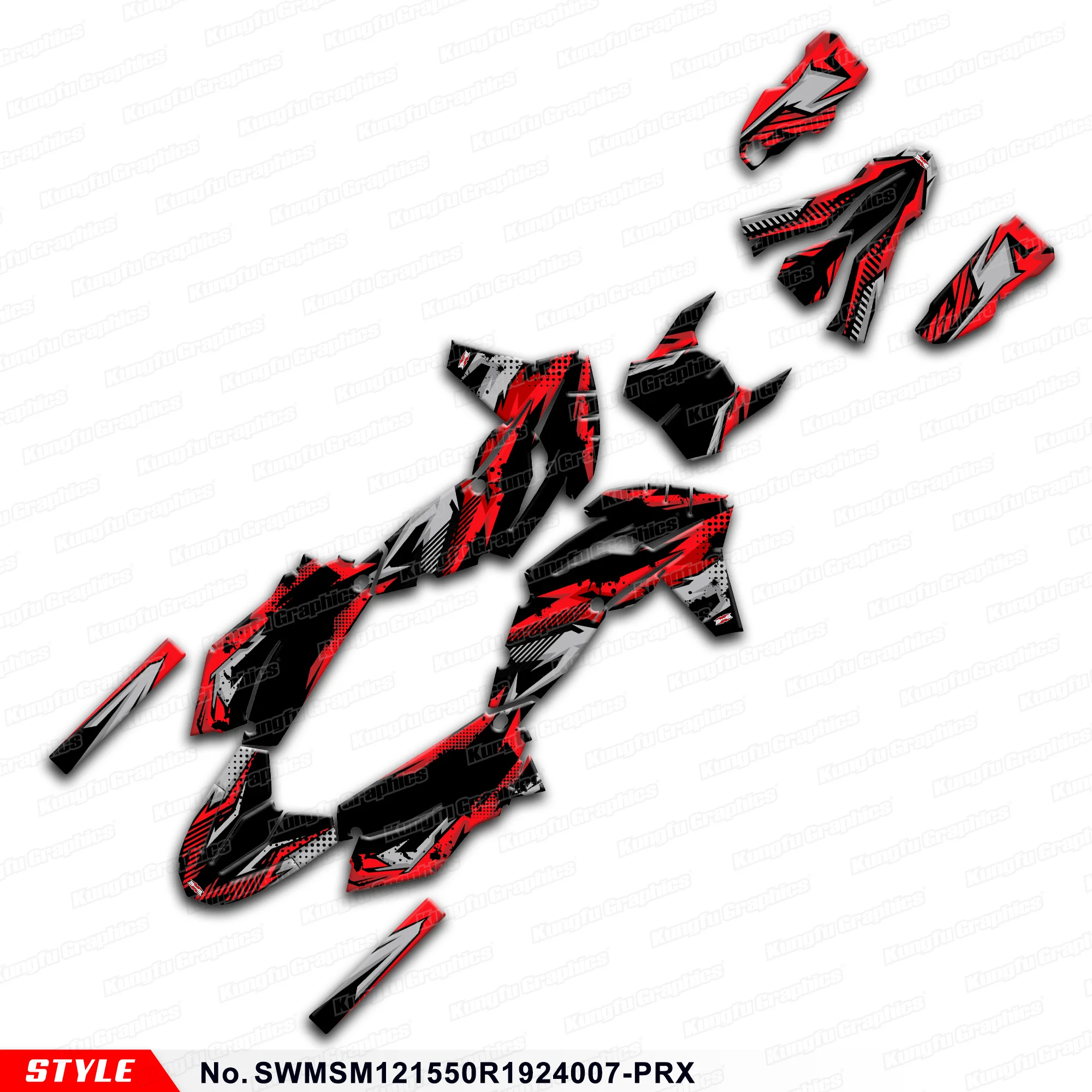 

Motorcycle Decals Vinyl Decal for SWM SM500R SM125R SM150R SW150GY (CN) 2019-2024, SWMSM121550R1924007-PRX