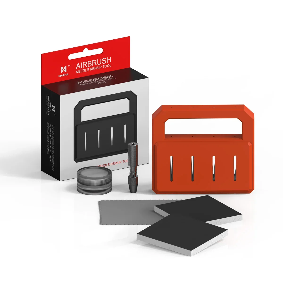 

MAZHA T0007 Инструмент для ремонта иглы аэрографа, набор для ремонта наконечника иглы с микроизогнутым наконечником для модели распылителя, инструмент для обслуживания мака, сделай сам