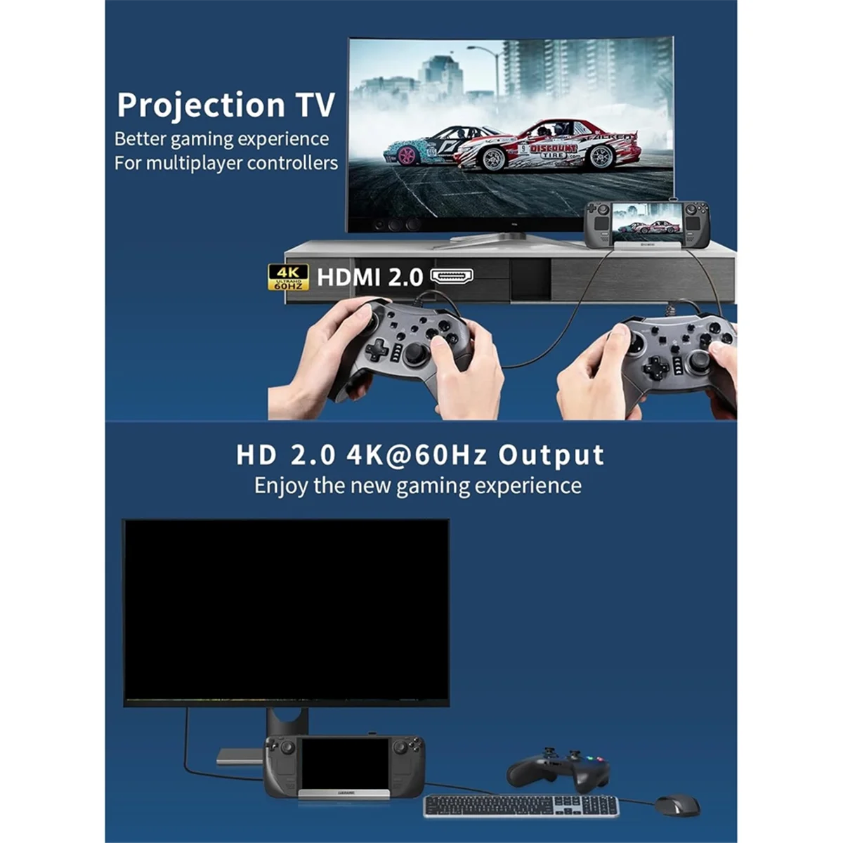 

A49T 10-в-1 док-станция-концентратор для OLED & Ally X & Legion Go с двойным охлаждающим вентилятором 4K - совместимость