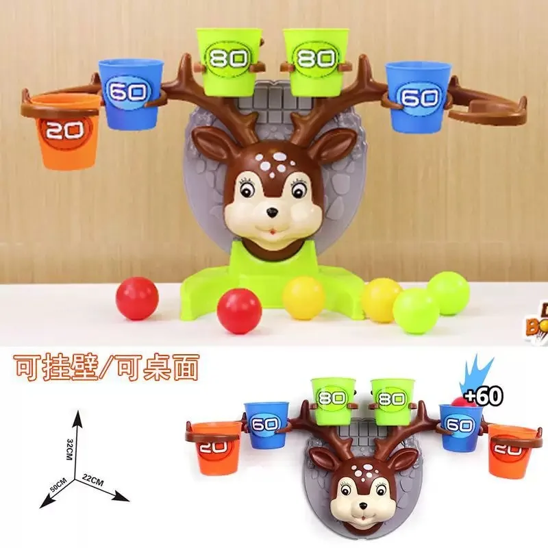 

Children's Deer Ring Game Puzzle Children's Game Pinball Toy Interactive Leisure Desktop Game
