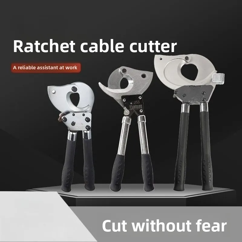 Dark Horse Tools J52J75 Ratchet Cable Scissors Steel Core Aluminum Twisted Steel Strand Breaker Construction Cable Scissors Batc