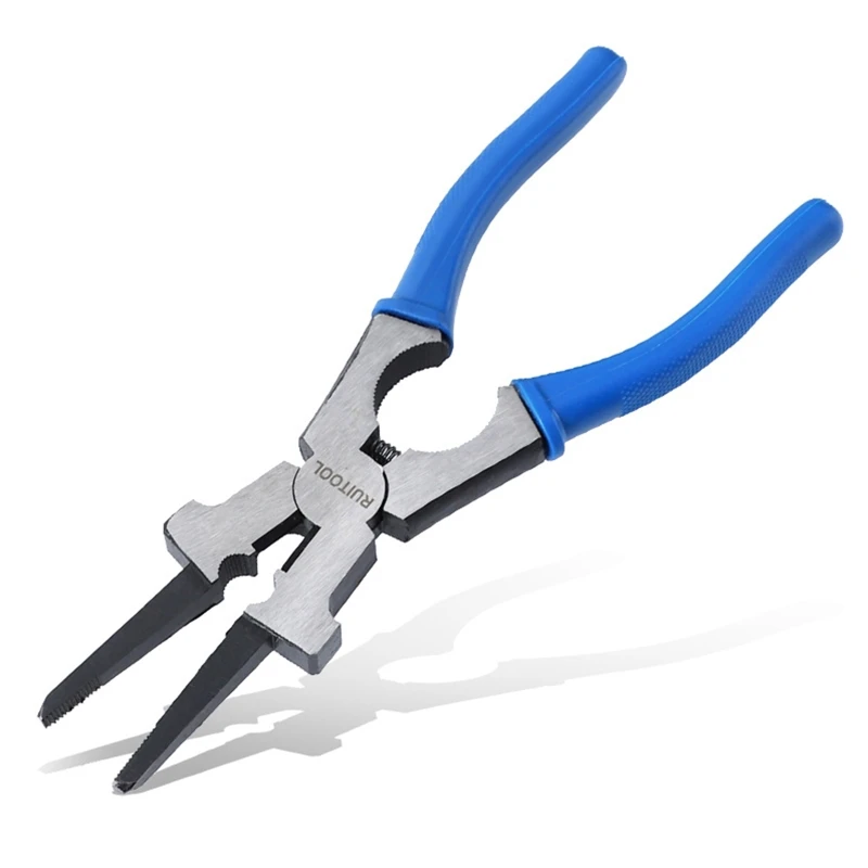 Multipurpose MIG Welding Pliers Flat Mouth Pincers Wire Cutting Spring Loaded Insulated Handle Hand Tools DropShipping