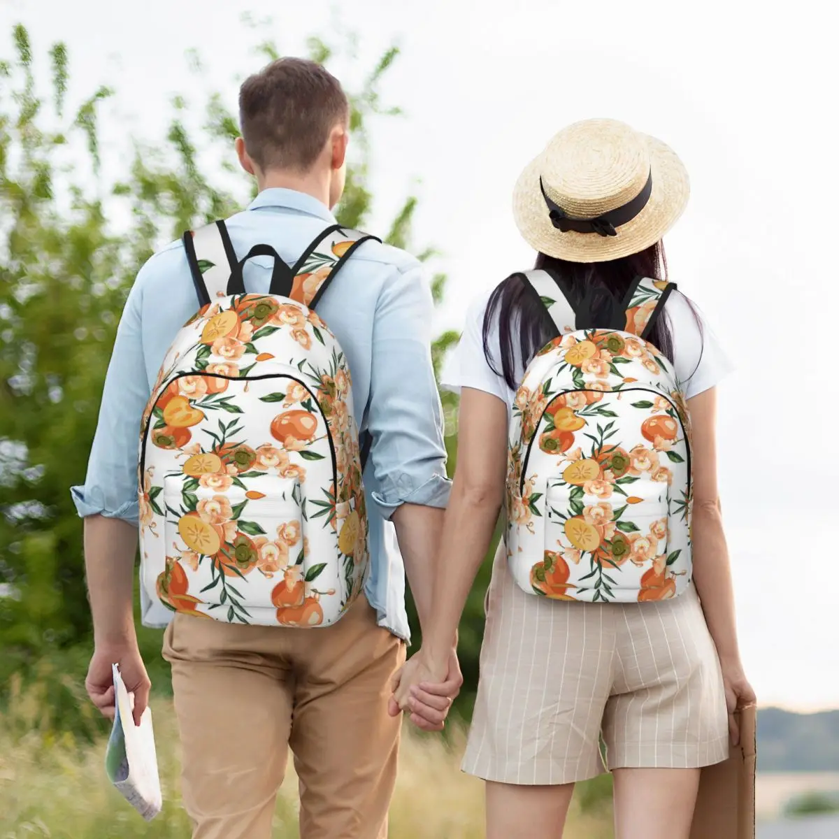 

Persimmon II - White Backpack Student Boys Girls BookBag Kids School Bag Computer Shoulder Bags for Men Women