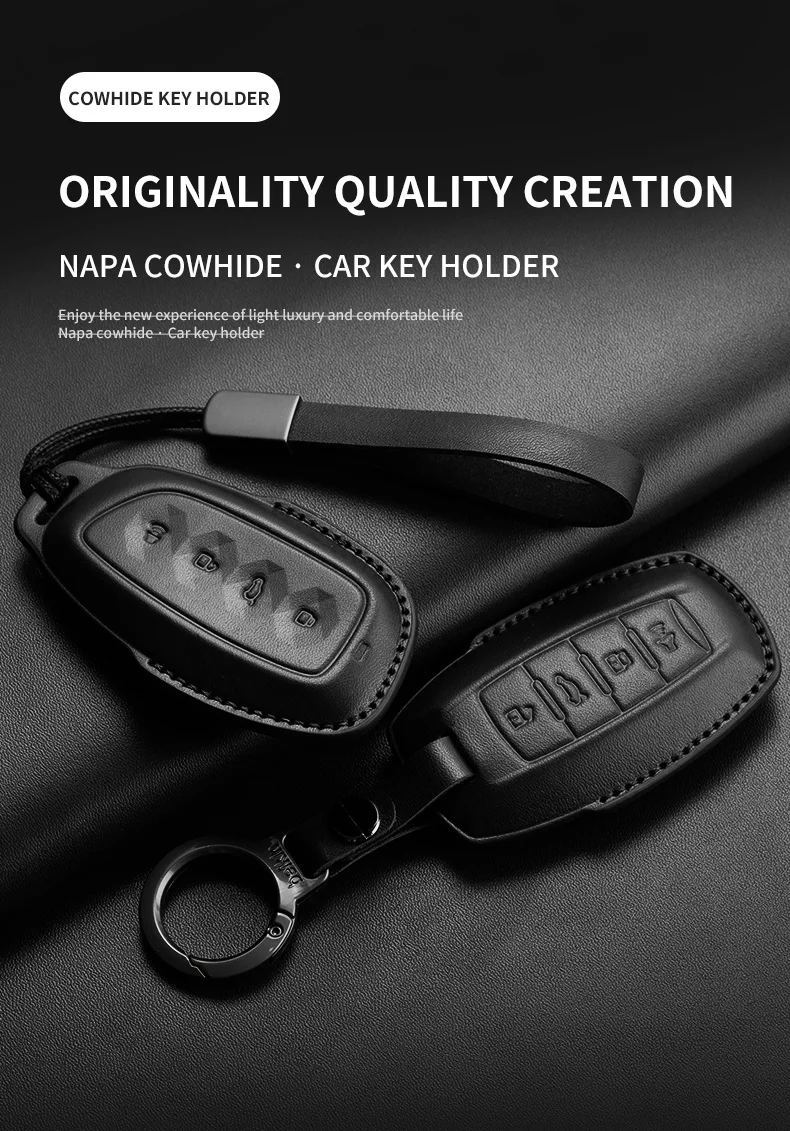 Leder Auto Smart Key Fall Abdeckung für Haval Great Wall Hover h1 h4 h6 h7 h9 f5 f7 h2s GMW Jolion 2022 Dargo Schutz Schlüssel anhänger – Detail 2