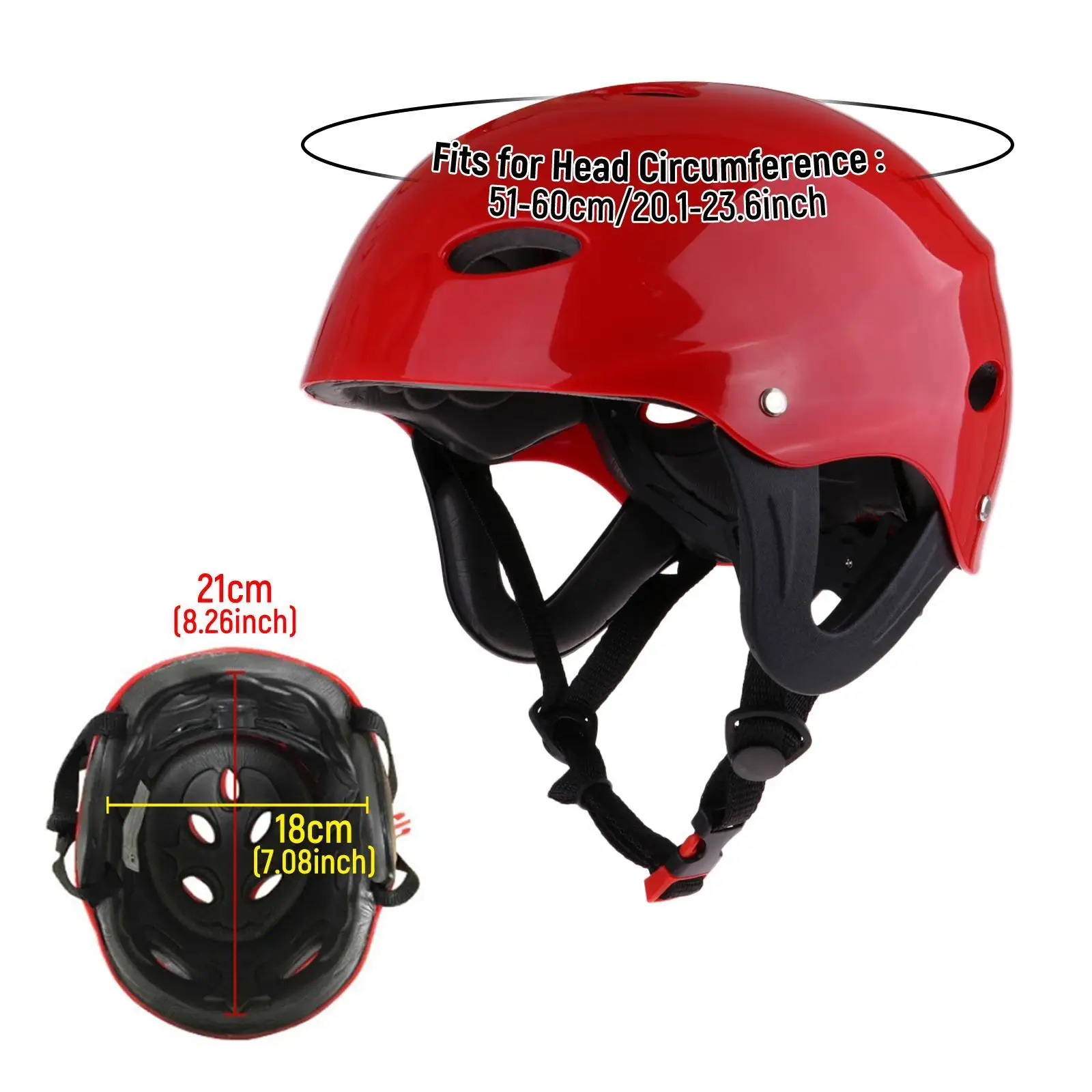 Adjustable Water Sports Safety Helmet with Ear Protectors for Kayak Canoe Board Sailing Rescue