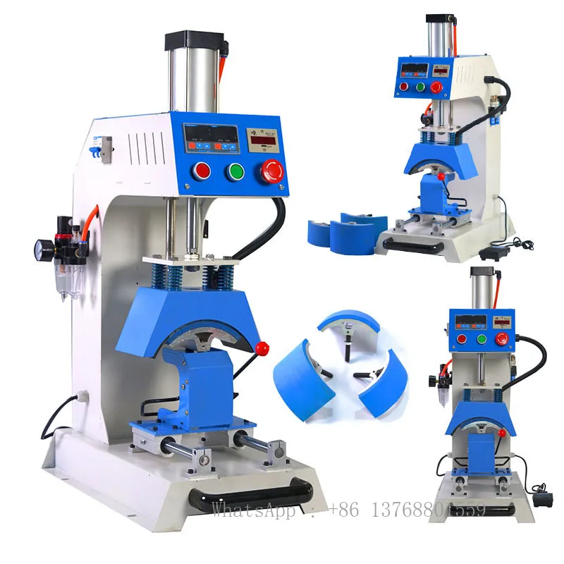 pneumatic cap pressing machine, hot stamping, hot transfer, baked hat LOGO, chest collar label marking machine