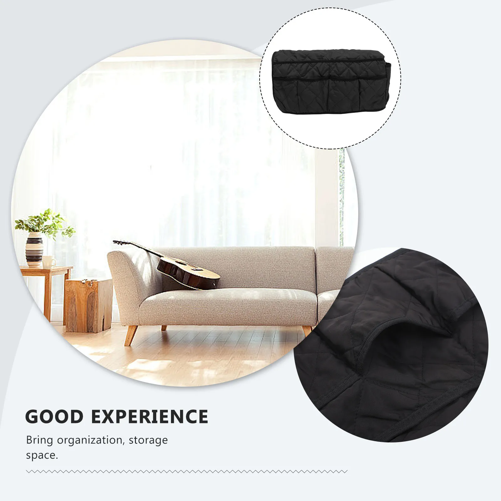 

Sofa Armrest Organizer Pouch Recliner Storage Bag With Pockets For Remote Phone Books Couch Side Tidy Living Room