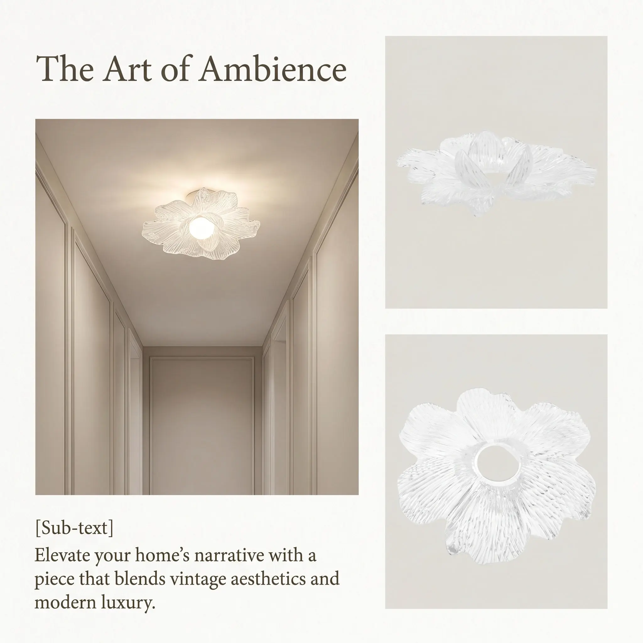 2Pcs Acrylic Flower Lampshade Vintage Petal Design Small Lamp Shade Replacement for Table Lamp Ceiling Fixture Light Cover