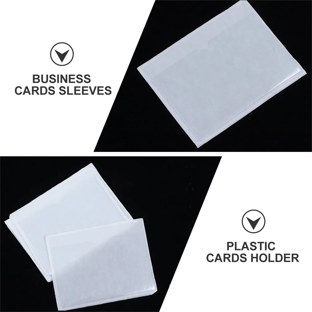 

30pcs Self Adhesive Card Holder Clear Plastic Pockets Business Cards Sleeves Label ganizer Home Office School Travel Factory