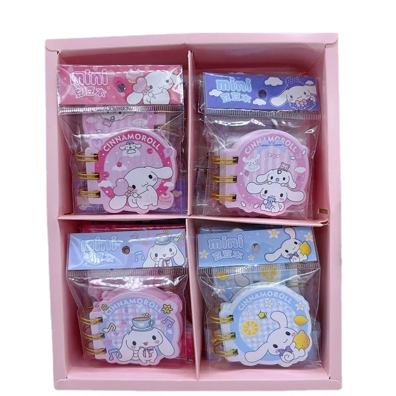 Imagem -05 - Sanrio Estacionária Cartoon Mini Notebook Kuromi Cinnamoroll Estudantes Portátil Note Book Coil Memo Pad Material Escolar 16 Pcs