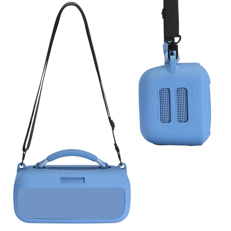 Silicone Protective Case for Wireless Speakers With Shoulder Straps, Dustproof and Shockproof Speakers Guard