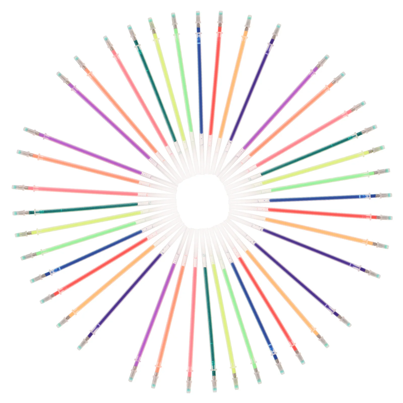 

100pcs Glitter Gel Pen Refills Fine Tip Smooth Writing Leakproof Ink Refill For Office School Stationery Replacement Writing