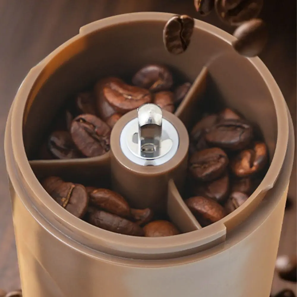 

Portable Manual Coffee Grinder Clear Powder Container Handheld Hand Crank Mill Adjustable Grind Plastic Spice Grinder