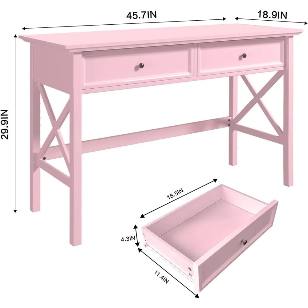 Scrivania per Computer con cassetti, scrivania da ufficio con tavolo da trucco rosa con cassetto, scrivania per Computer di casa per ingresso soggiorno per ragazze