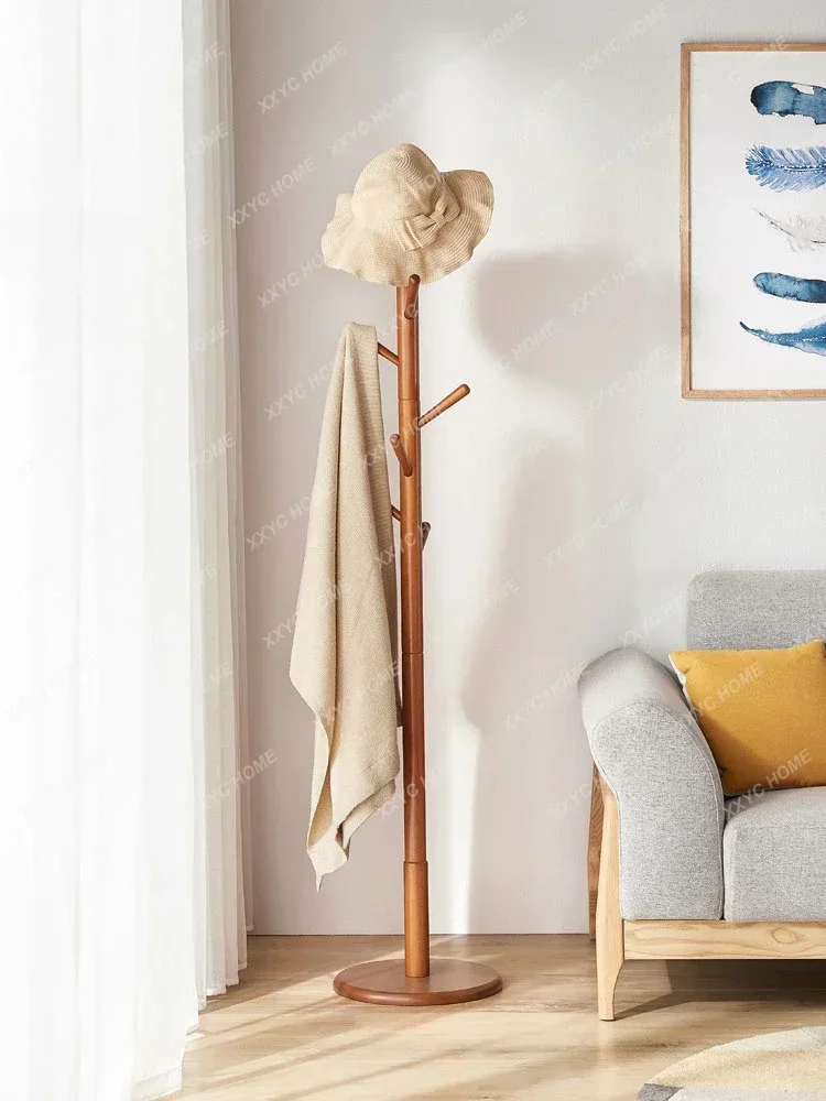 

Bedroom and Household Vertical Clothes Rack Living Room Storage Solid Wood Corner Coat Rack Floor pants hanger