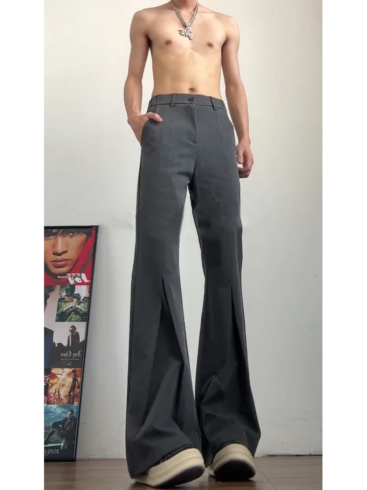 

Cleanfit ey Pleated A-Line Men's Casual Pants Spring Slimming Leg Lengthening Straight Micro Flared Casual Trousers