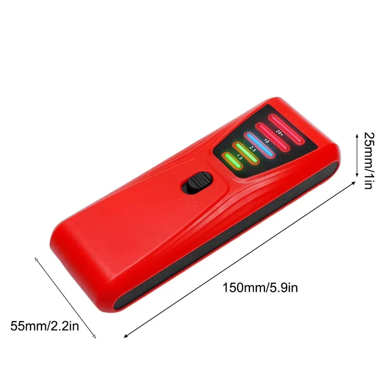 Detector EMF eléctrico ABUO-metro con luz LED, equipo de investigación paranormal, alta precisión para construcción Industrial