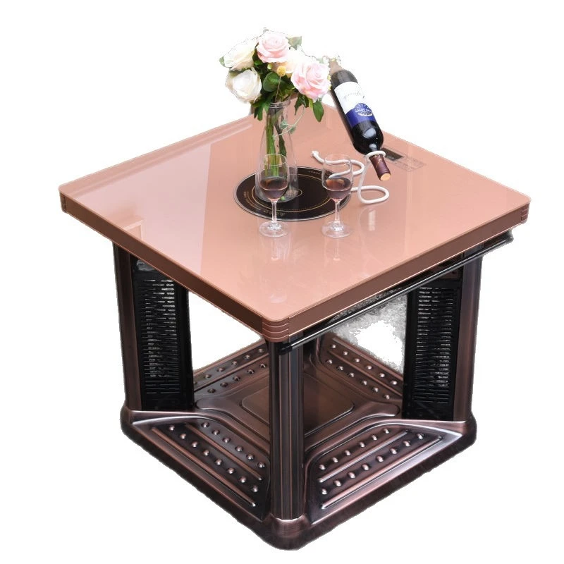 

Multifunctional electric heating table Household foot warmer Four-sided heater Square