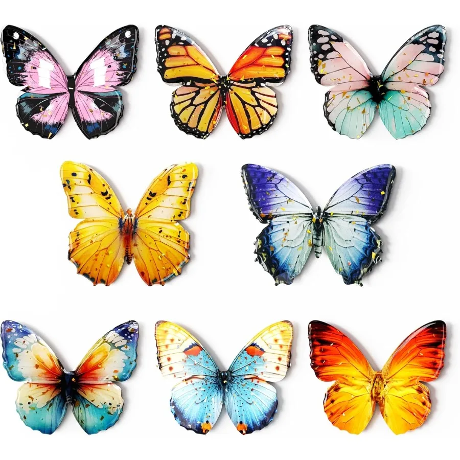 

Магниты на холодильник Магнит на холодильник-бабочка Симпатичные магниты для холодильника Набор из 8 магнитов с реалистичным дизайном Креативный и красочный Ma