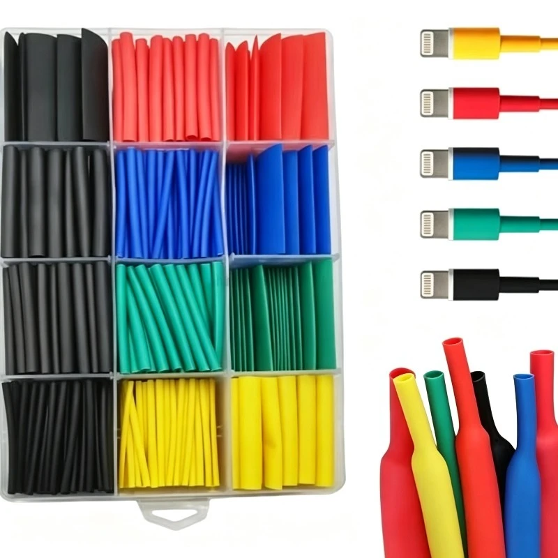 127/165/328/560/650/800pcs Heat Shrink Tubing Kit 2:1 Shrinkable Wire Shrinking Wrap Wire Connect Cover Cable Repair Protection