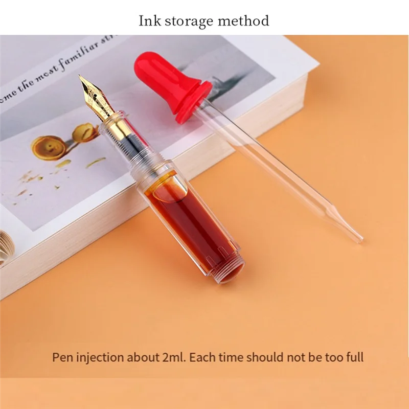 

Mini Pocket-Size Eyedropper Fountain Pen Writing Ink Pen F Nib Ink Pen Portable Mini Pocket Pen