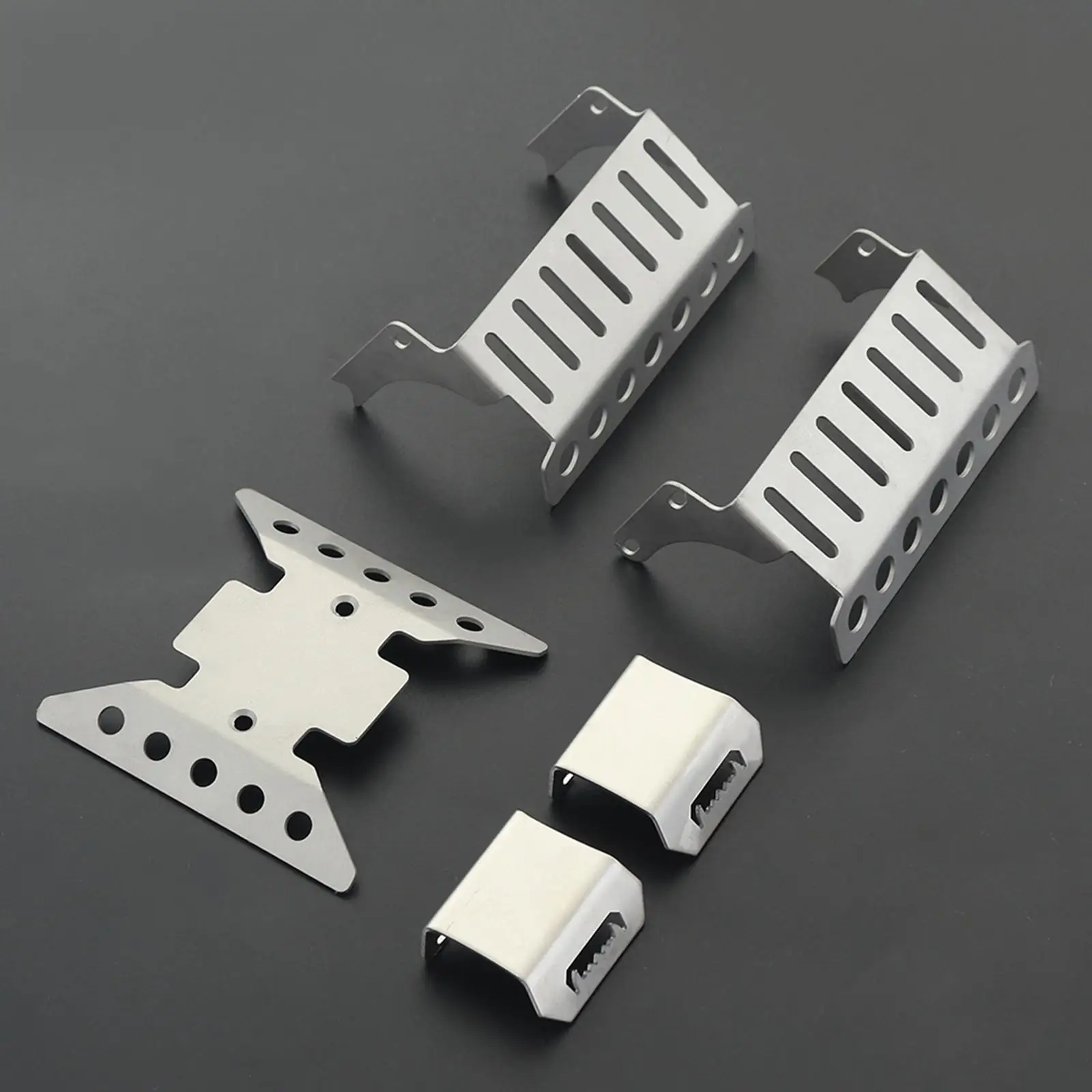 

RC Chassis Armors Set Stainless Steel Chassis Armors for Axial SCX10 III AXI03007 RC Car Upgrade Parts