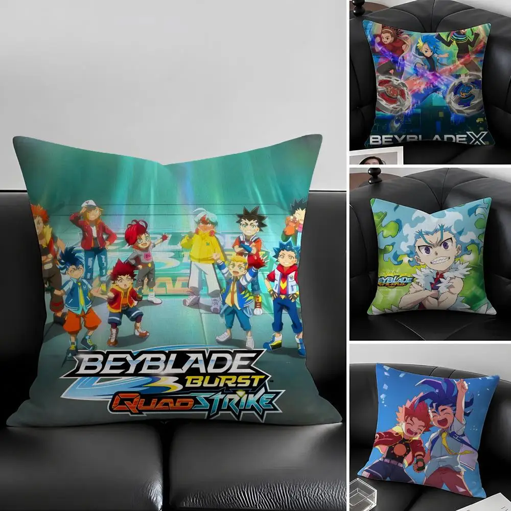 Anime Beyblade Burst Cushion Cover Natural Linen Pillowcase Set, All-in-One Decor for Sofa, Bedroom & Chair