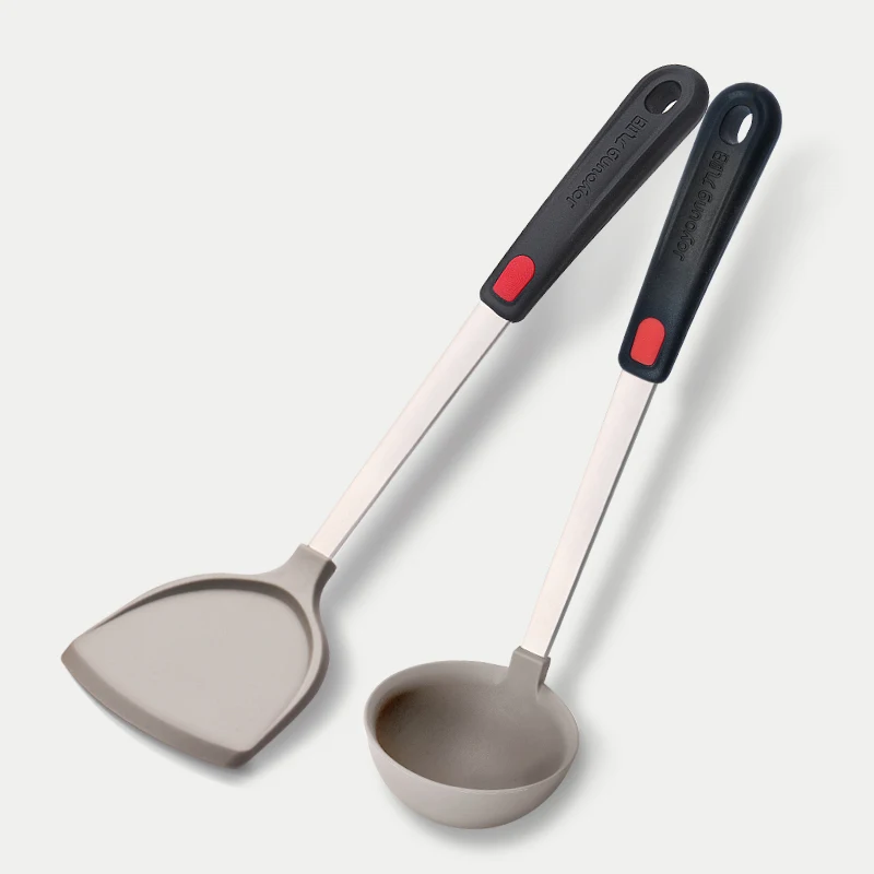 

Non-Stick Pan Silicone Shovel Spatula High Temperature Resistant Household Stainless Steel Kitchenware Dedicated Pot Friendly