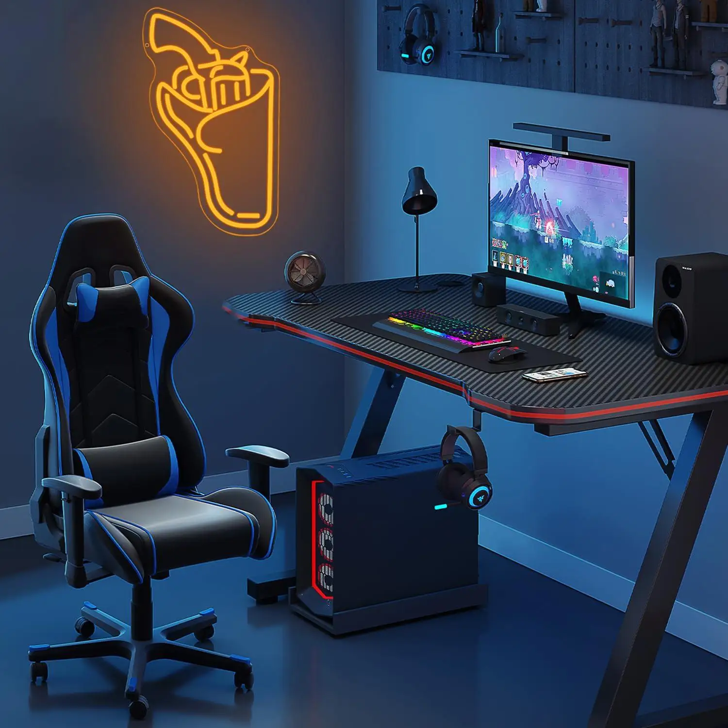 Revolver Holster Neon Sign Gun Pistol USB Dimmable LED Lights for Man Cave Beer Bar Club Bedroom Gaming Room Decor Wall Lights - view 4