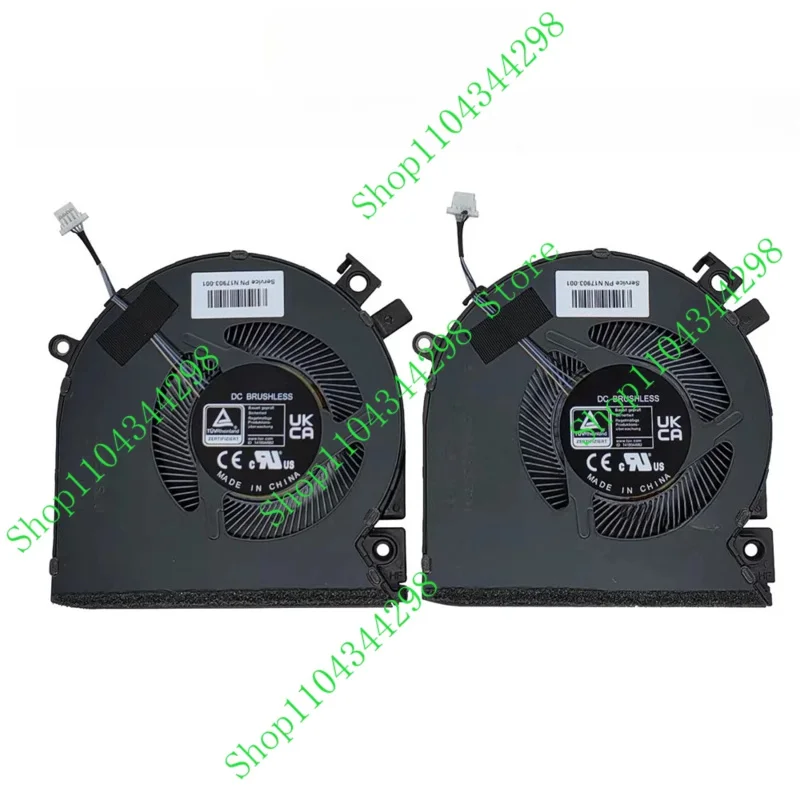 PJSE Genuine Laptop Cooler CPU Cooling Fan For HP Victus 8 15-FA TPN-Q278 TPN-Q279