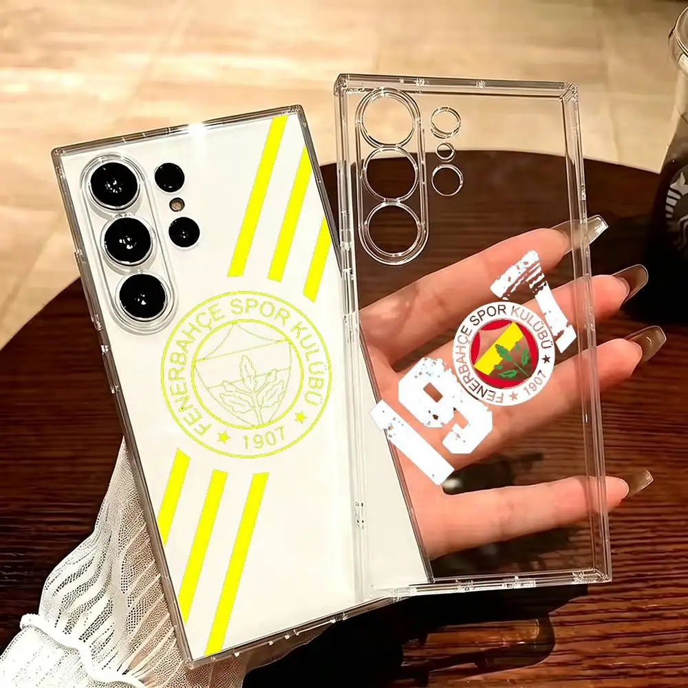 F-Fenerbahce Sport K-Kulubu Clear Hard Phone Case For Samsung S25,24,23,22,30,21,10,9,Ultra,Plus,Lite Transparent Cover