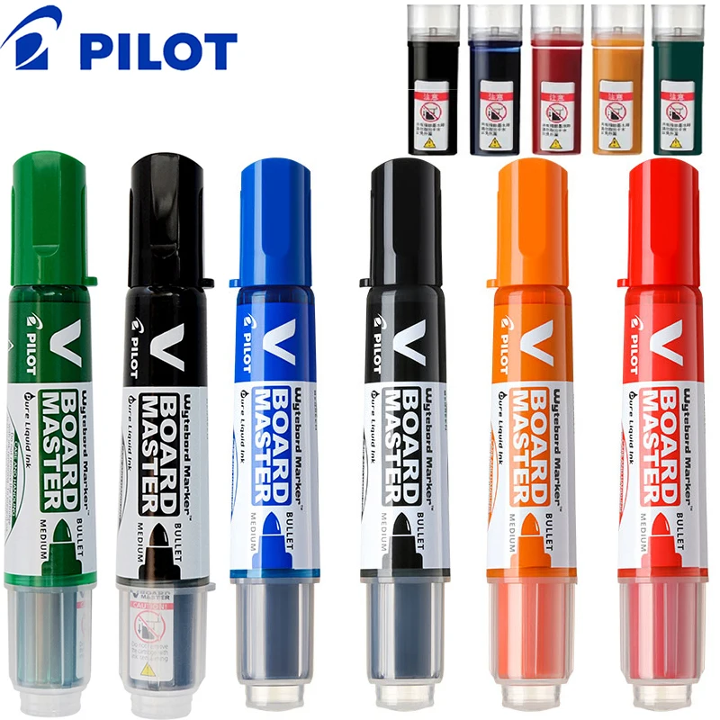 

Pilot V Board Master WBMAVBM-M, профессиональный маркер для белой доски, большая емкость, несколько размеров, идеально подходит для тренировок, досок, счетчиков